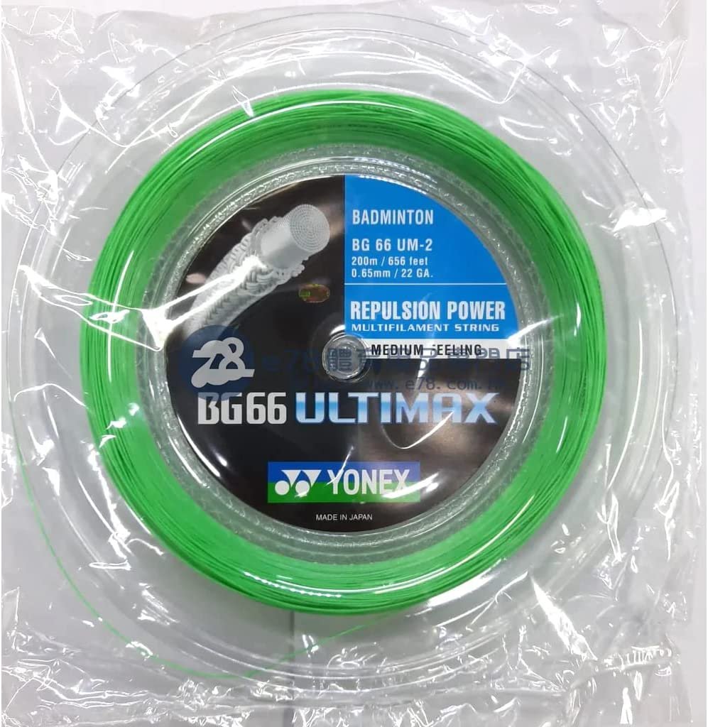Yonex BG 66 Ultimax Badminton String 200m Reel - Pastel Green