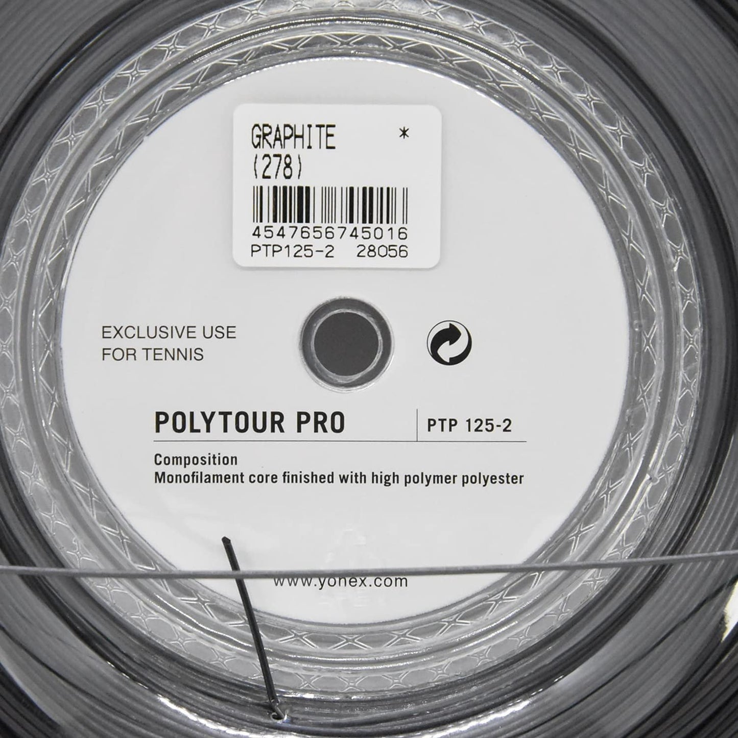 Yonex Poly Tour Pro 1.25/16L Tennis String Reel , Graphite