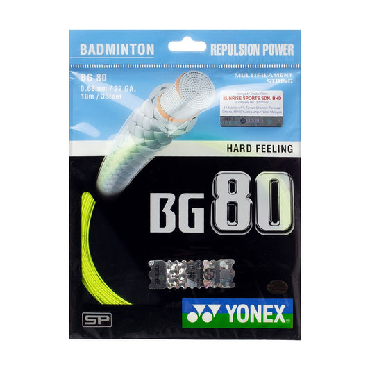 Yonex BG 80 Badminton String - Yellow