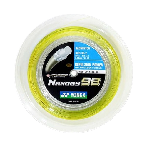 Yonex Nanogy 98 200m Badminton String - Yellow