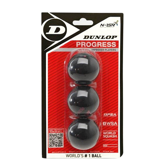 Dunlop Progress Squash Balls (Set of 3) - Red