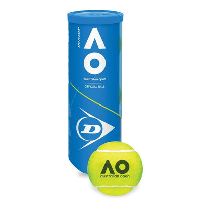 DUNLOP Australian Open (AO) Extra Duty All-Court Tennis Balls - 3 Ball Can (4 Cans)