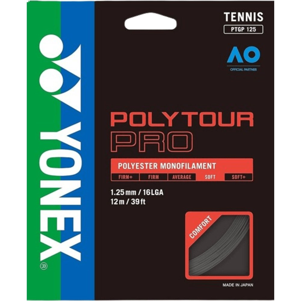 Yonex Unisex's Poly Tour Pro String Set  -  Black 1.25 mm