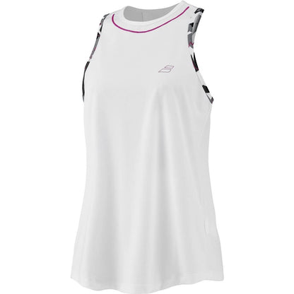 Babolat Women's Aero Tennis Training Tank Top - White/White (Medium)