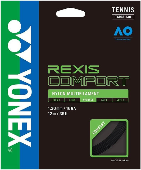 YONEX Rexis Comfort 16g (1.30mm) Tennis String - Black
