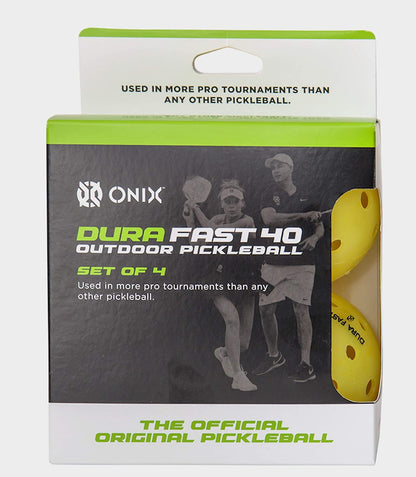 Dura Fast 40 Pickleball Balls Onix Pickleball Outdoor Yellow - 3 Balls