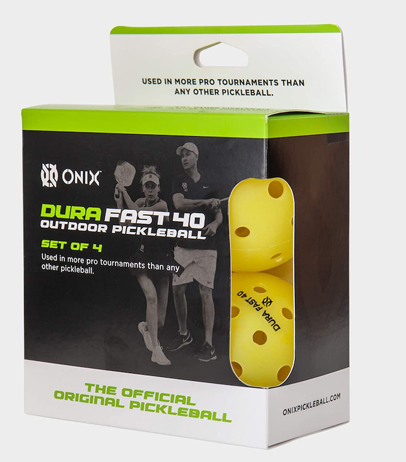 Dura Fast 40 Pickleball Balls Onix Pickleball Outdoor Yellow - 3 Balls