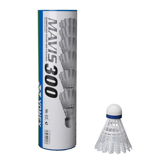 YONEX Mavis 300 Badminton Shuttlecocks Shuttles Tube of 6 - White
