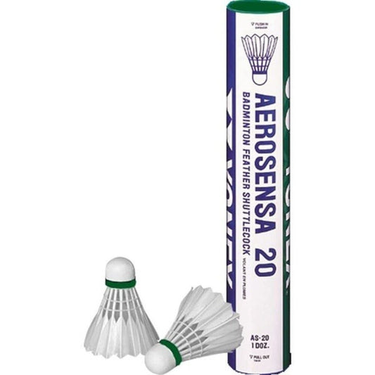 YONEX Aerosensa Goose Feather Badminton Shuttles Pk12 White (Aerosensa 20)