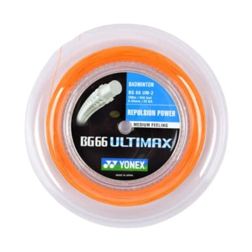 Yonex BG 66 Ultimax Badminton String 200m Reel  - Orange