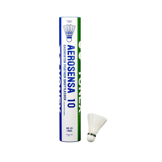 Yonex Aerosensa 10 Shuttles Feather Badminton Shuttlecocks - Tube Of 12