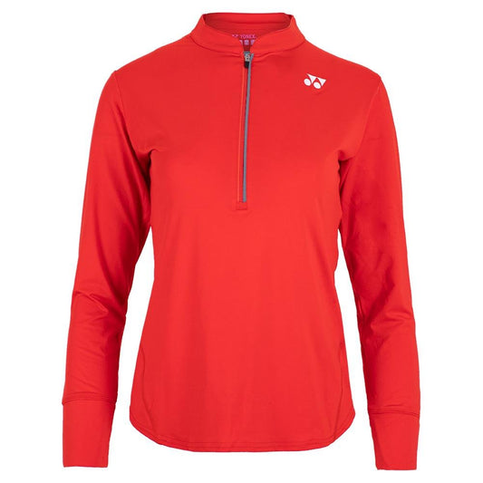Yonex Women`s Paris Long Sleeve Tennis Top Fire LARGE -  Red