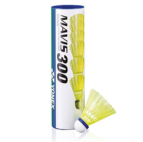 Yonex Mavis 300 Cork Base Badminton Shuttles 6 pack - Yellow