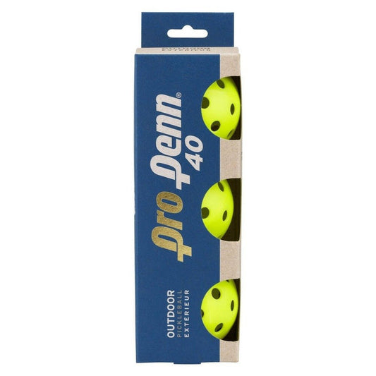 Penn Pro 40 Outdoor Pickleball Balls - 3 Ball Pack