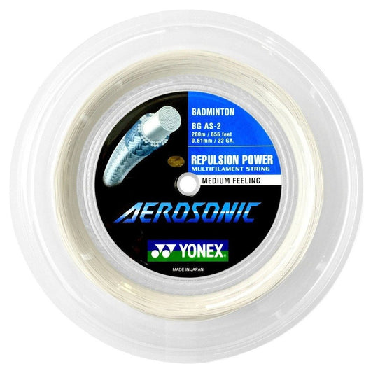 Yonex Aerosonic 200m Badminton String Reel, WHITE