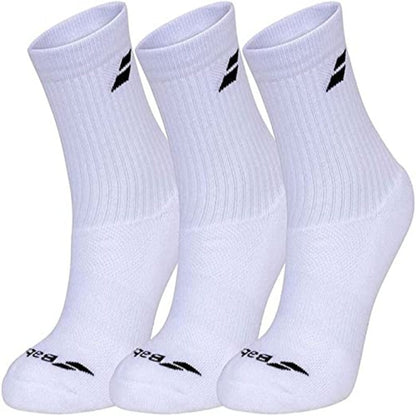 Babolat 3 Pairs Pack Socks - White/White