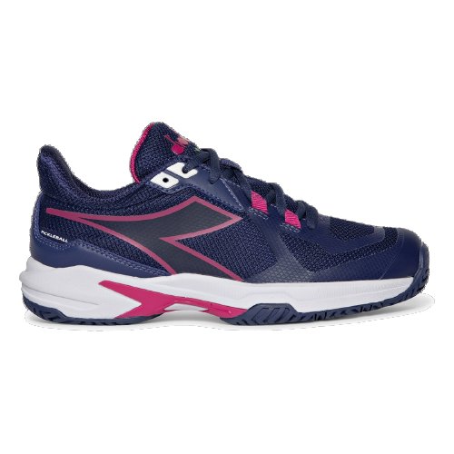 Diadora Women's Trofeo 2 W Ag Pickleball Shoe - Blue Print/Pink Yarrow/White