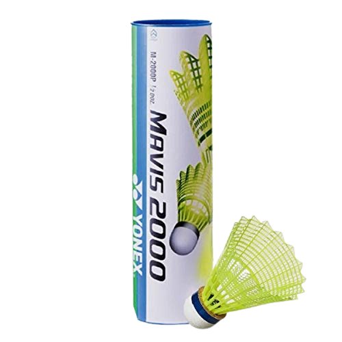 YONEX Mavis 2000 Nylon Yellow Badminton Shuttlecock (10 Tubes pkg)