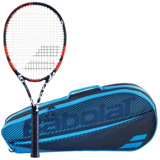 Babolat Evoke 105 Strung Racquet Bundled with an RH3 Club Essential Tennis Bag