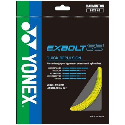 Yonex Exbolt 63 Badminton String (Yellow)