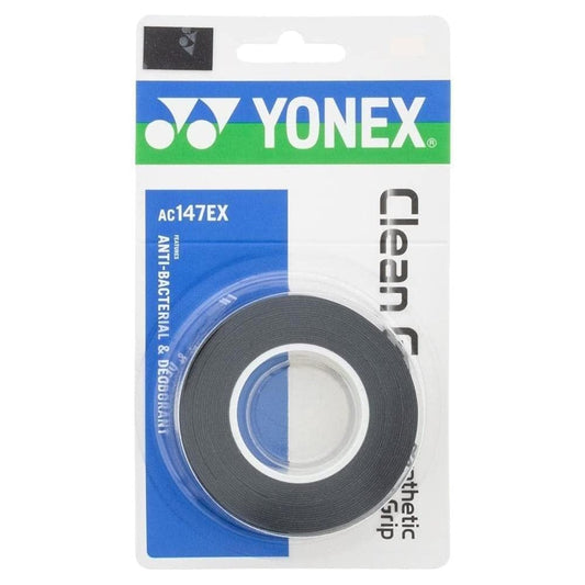 Yonex Clean GRAP Racquet Overgrip Black - 3 Pack