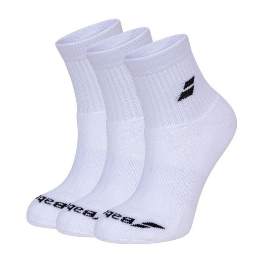 Babolat 3 Pairs Pack Socks - White/White