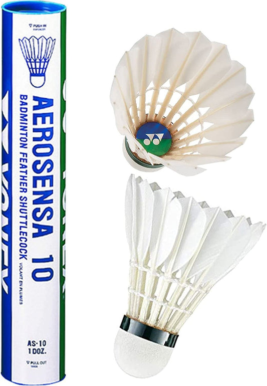 YONEX Aerosensa Goose Feather Badminton Shuttles Pk12 White (Aerosensa 10)