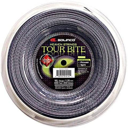 Solinco Tour Bite Diamond Rough Tennis String Reel Silver,16g