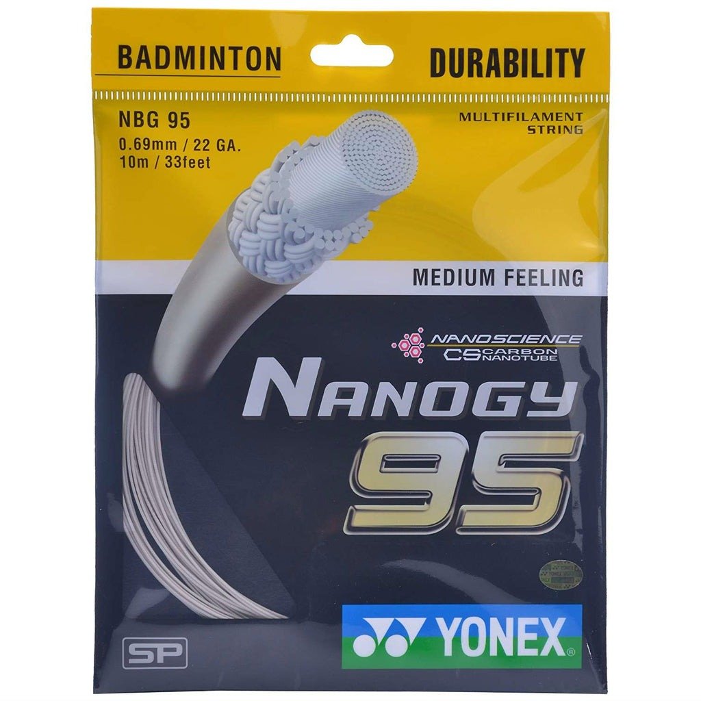 Yonex Nanogy-95 Badminton String - Silver Grey