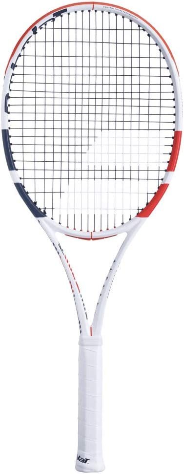 Babolat Pure Strike 18/20 Tennis Racquet (3rd Gen) - Strung with 16g White Babolat Syn Gut at Mid-Range Tension