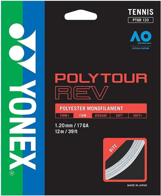 Yonex Poly Tour Rev - 1.30/16G Tennis String - White