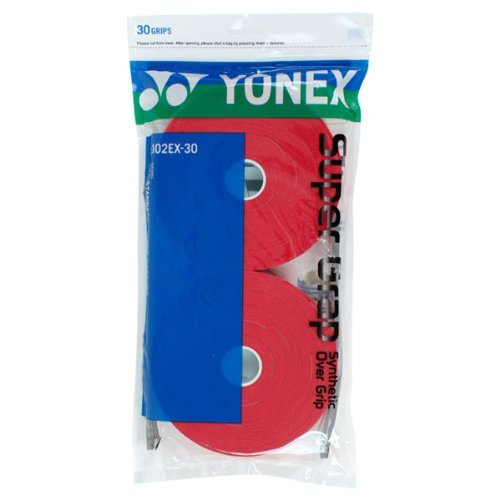 Yonex Super Grap 30-Pack Racket Tennis Grips - Red