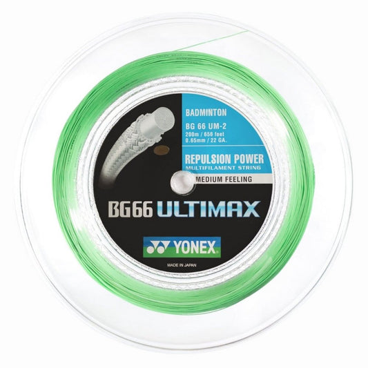 Yonex BG 66 Ultimax Badminton String 200m Reel - Pastel Green