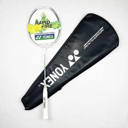 Yonex Nanoflare 555 Badminton Racquet, 4U5, Matt White, (Choice of String & Tension)