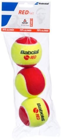 Babolat Play and Stay Red Felt 3 Pack Tennis Balls