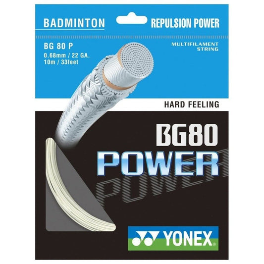 Yonex BG80 Power Badminton Racket String - White