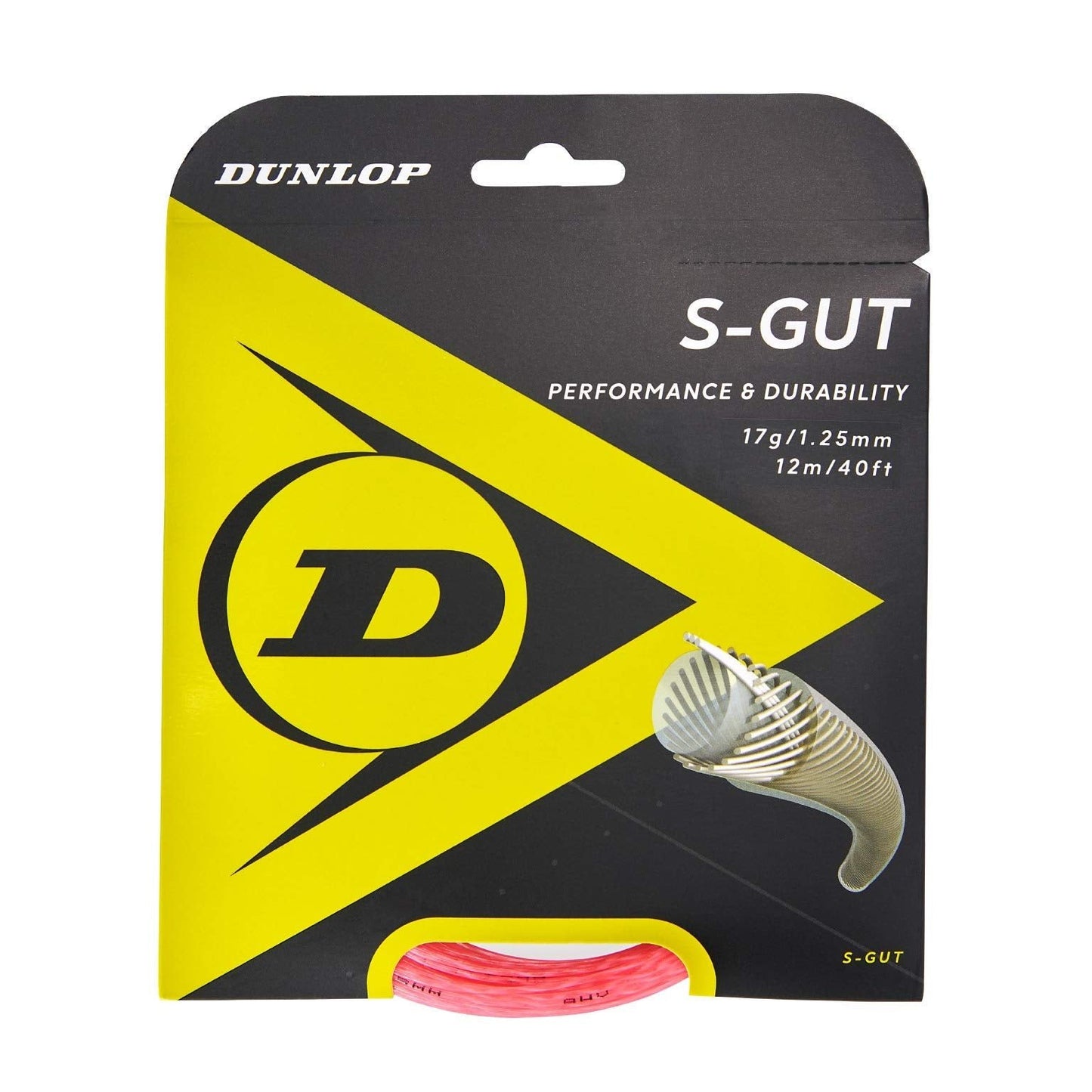 Dunlop Sports S-Gut Synthetic Tennis String - Black