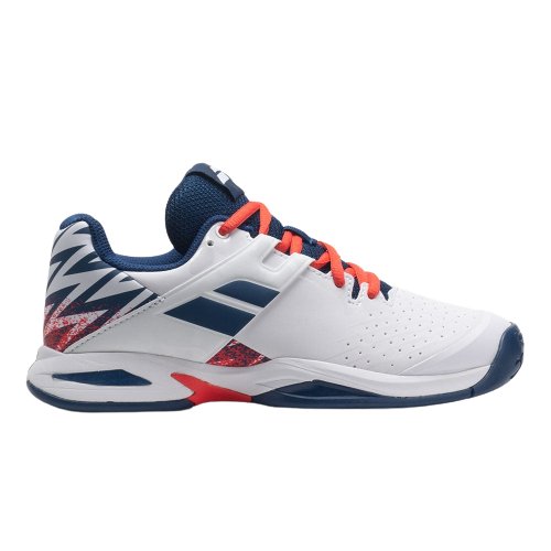 Babolat Men's Propulse All Court Junior Boy Tennis Shoe - White/Estate Blue